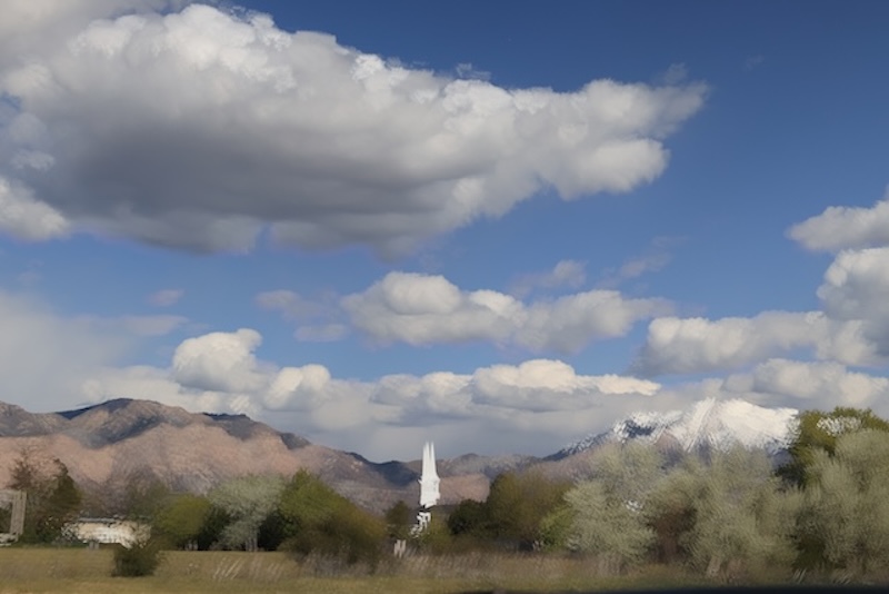 Rural church landscape from ME album